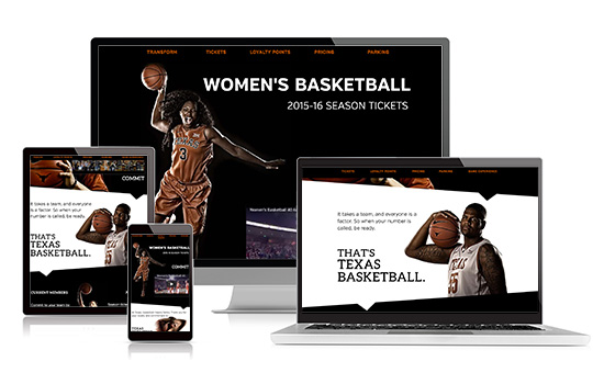 2016 Softball and Baseball Season Tickets site on various screen sizes