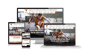TexasSports.com redesign site on various screen sizes